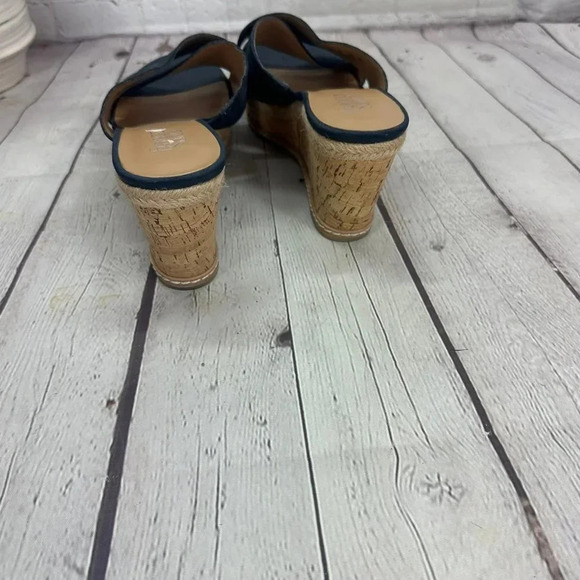 franco sarto navy cinch wedge Sandals size 9.5 EUR 39.5 - Picture 5 of 9